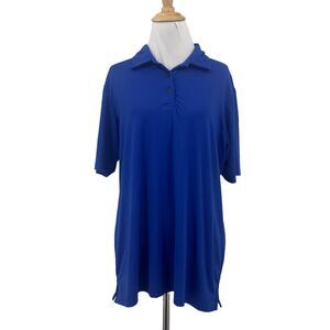 PXG Polo Shirt Womens XL Extra Large Blue Short Sleeve Stretch Performance Golf